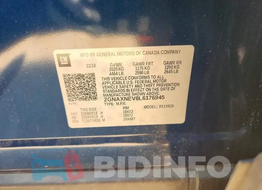 2GNAXNEV8L6176945 Photo# 14