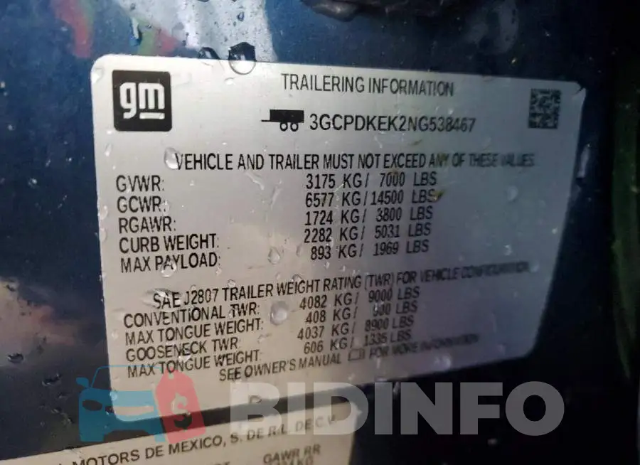 3GCPDKEK2NG538467 Photo# 12