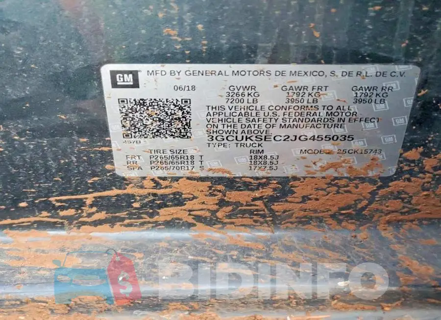 3GCUKSEC2JG455035 Photo# 12