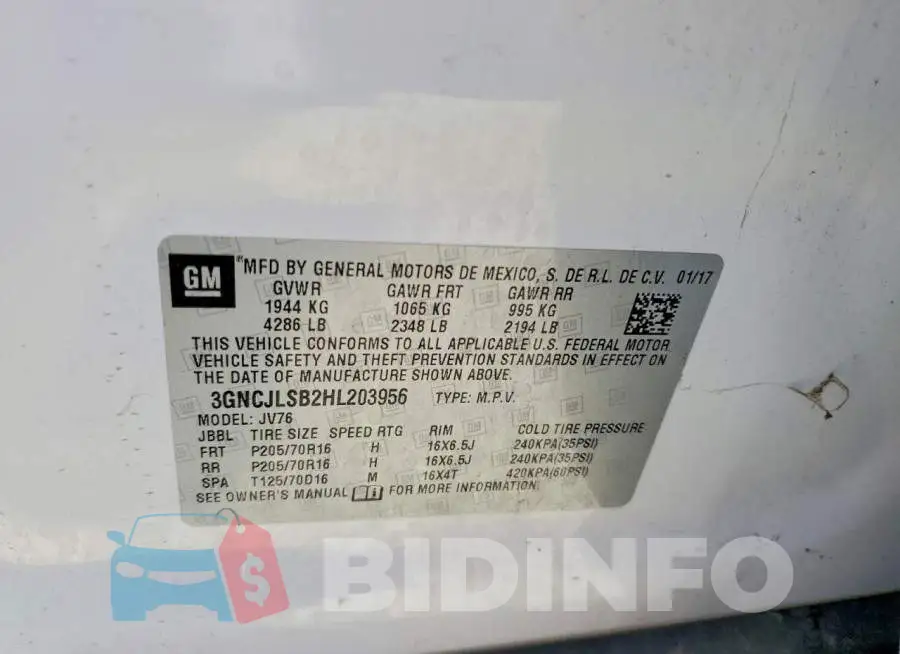3GNCJLSB2HL203956 Photo# 13