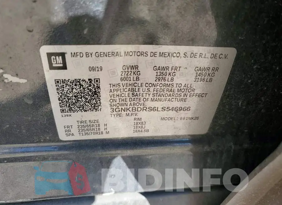 3GNKBDRS6LS546966 Photo# 12