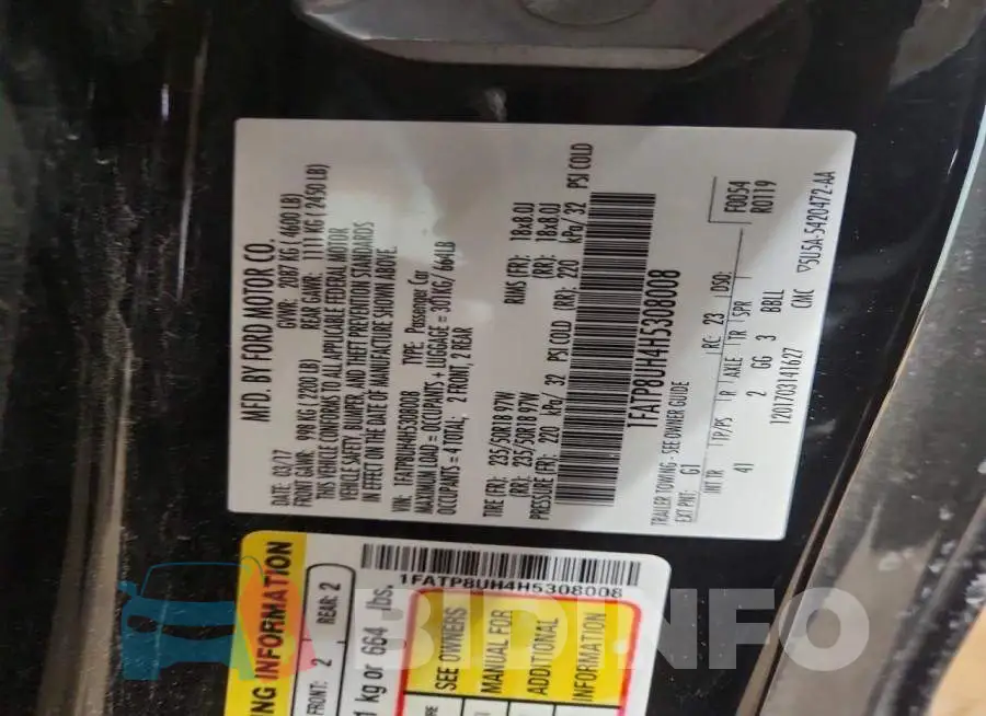 1FATP8UH4H5308008 Photo# 12