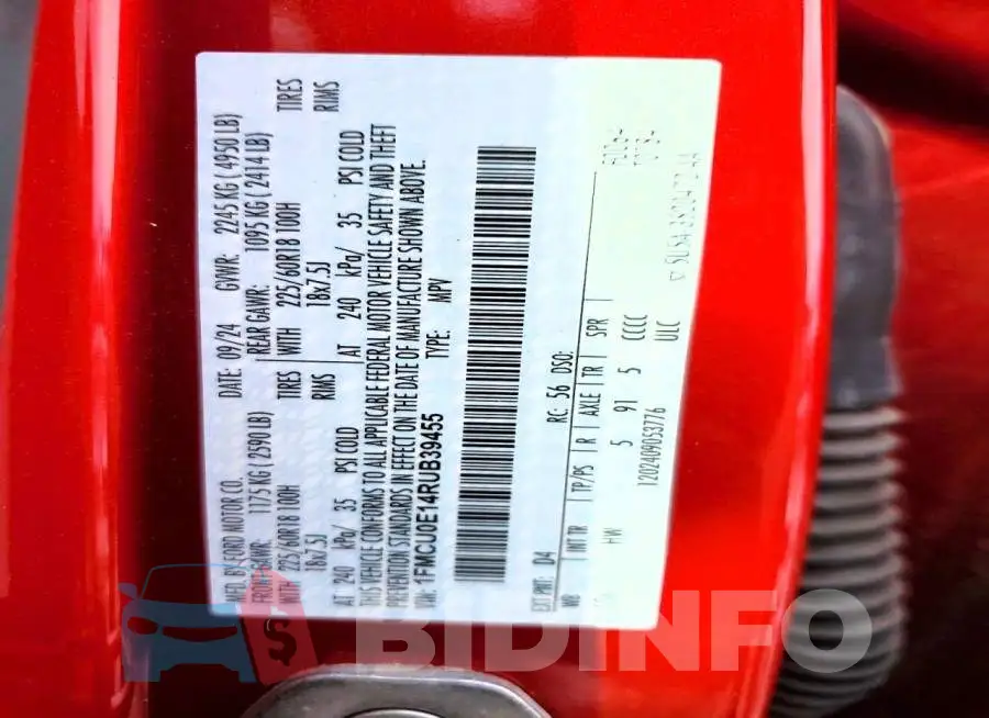 1FMCU0E14RUB39455 Photo# 12