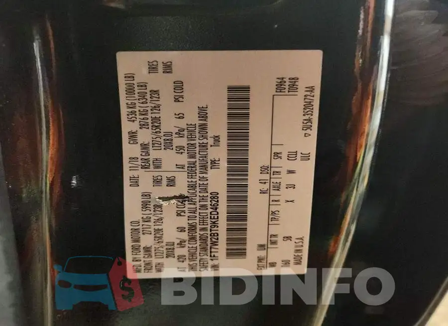 1FT7W2BT9KED46280 Photo# 12