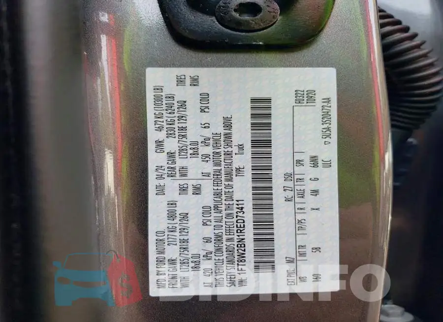 1FT8W2BN1RED73411 Photo# 13