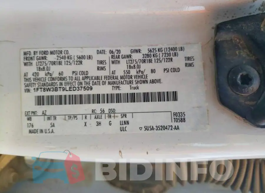 1FT8W3BT9LED37509 Photo# 12