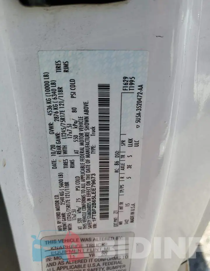 1FTBF2B65LEE79673 Photo# 12