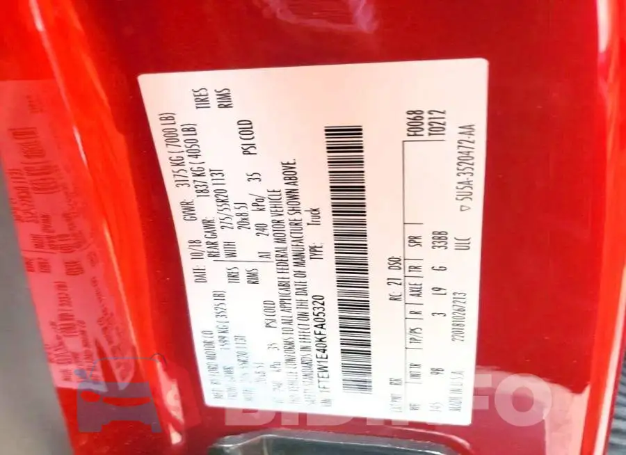 1FTEW1E40KFA05320 Photo# 13