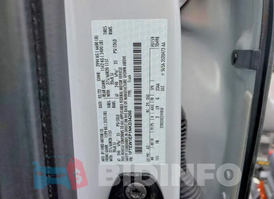 1FTEW1EP1NKD34260 Photo# 12