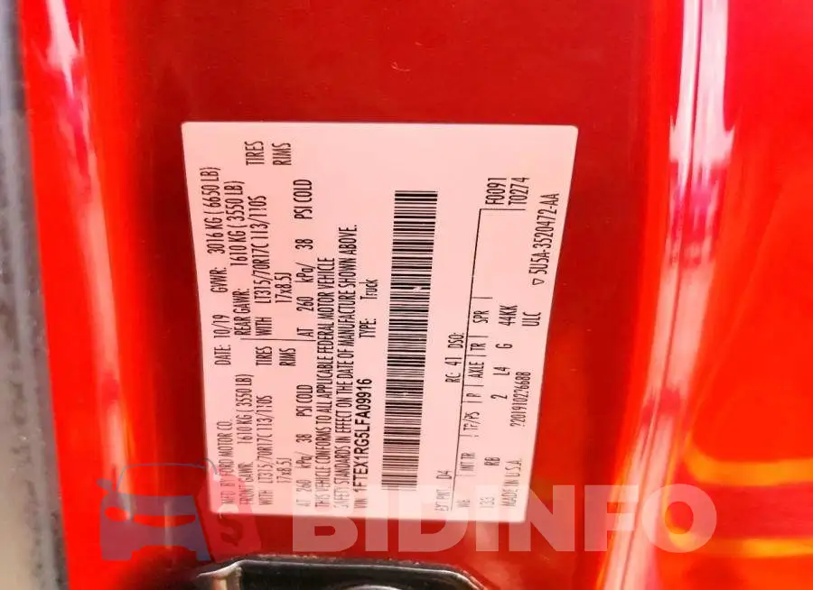 1FTEX1RG5LFA09916 Photo# 12