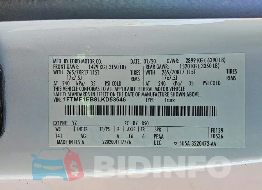 1FTMF1EB8LKD53546 Photo# 12