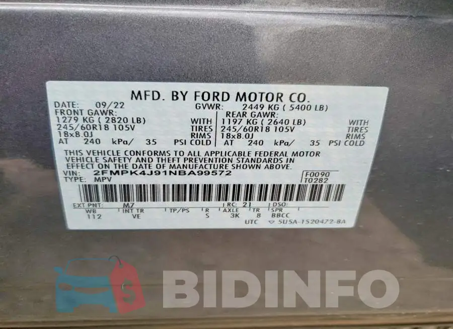 2FMPK4J91NBA99572 Photo# 13