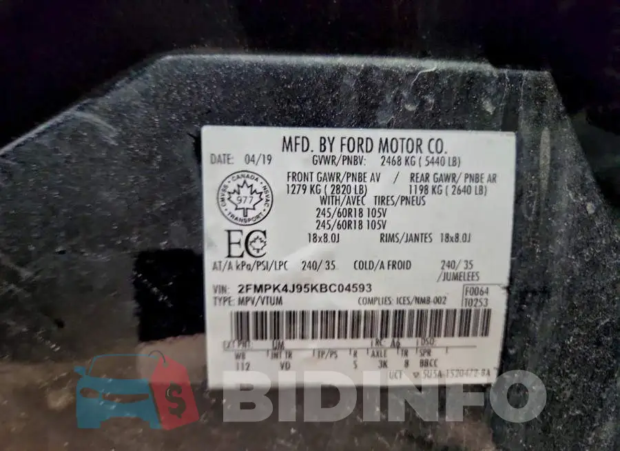 2FMPK4J95KBC04593 Photo# 13