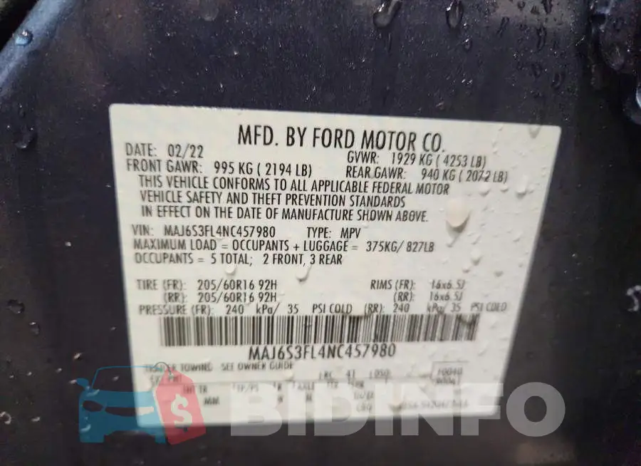 MAJ6S3FL4NC457980 Photo# 13