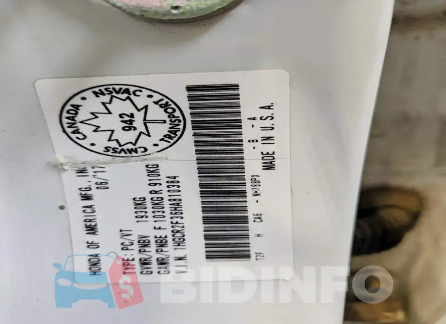 1HGCR2F36HA810384 Photo# 12