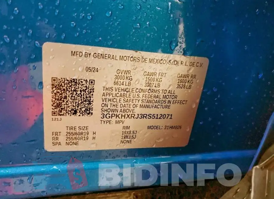 3GPKHXRJ3RS512071 Photo# 13