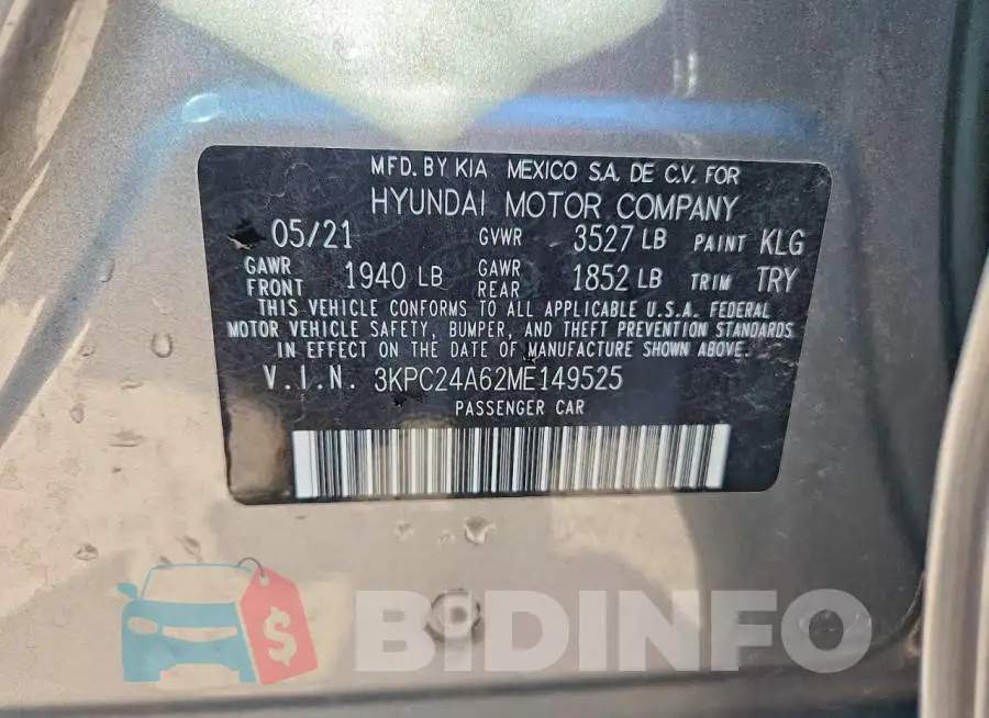 3KPC24A62ME149525 Photo# 12