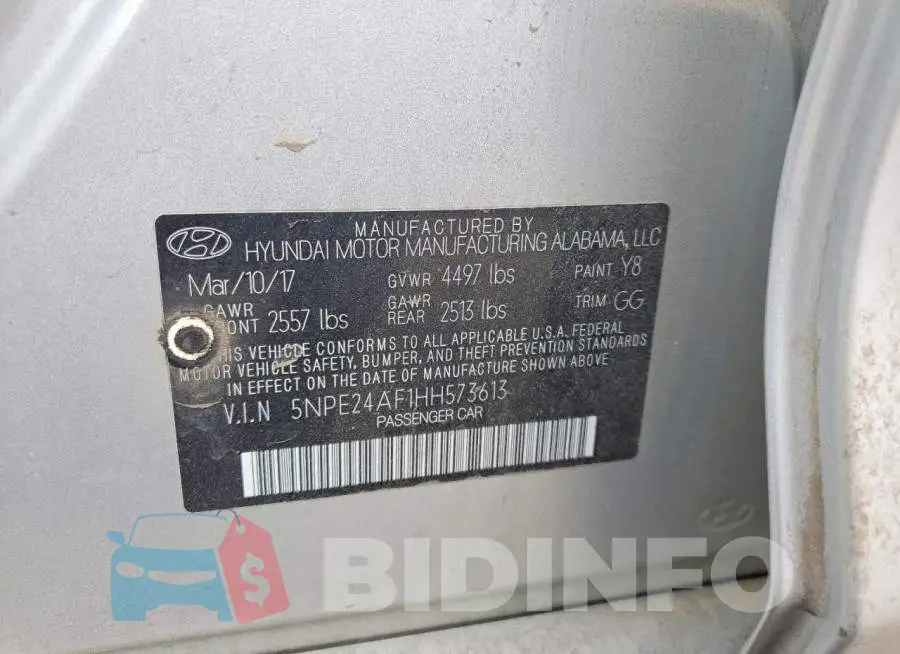 5NPE24AF1HH573613 Photo# 12
