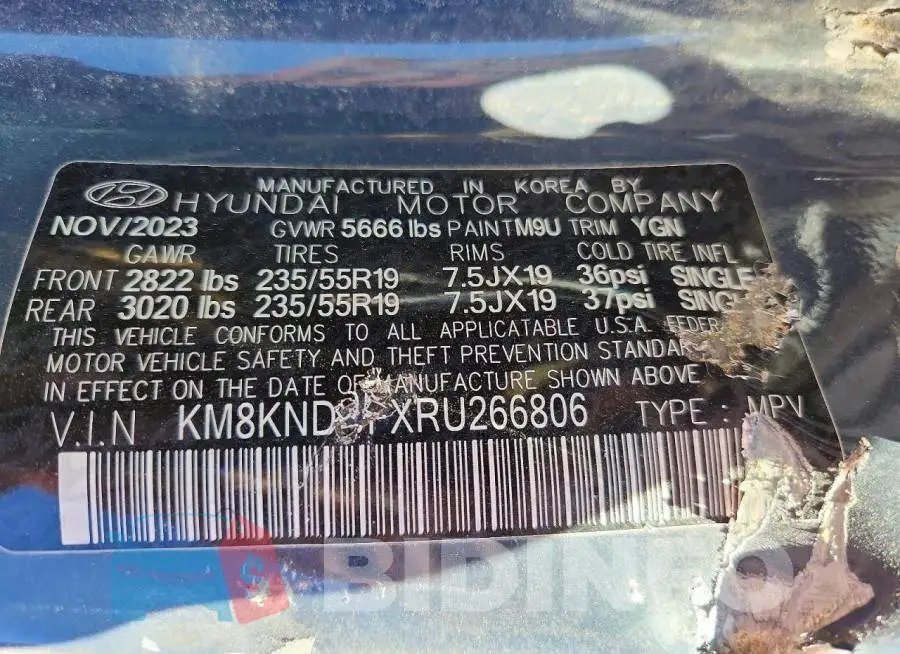 KM8KNDDFXRU266806 Photo# 12