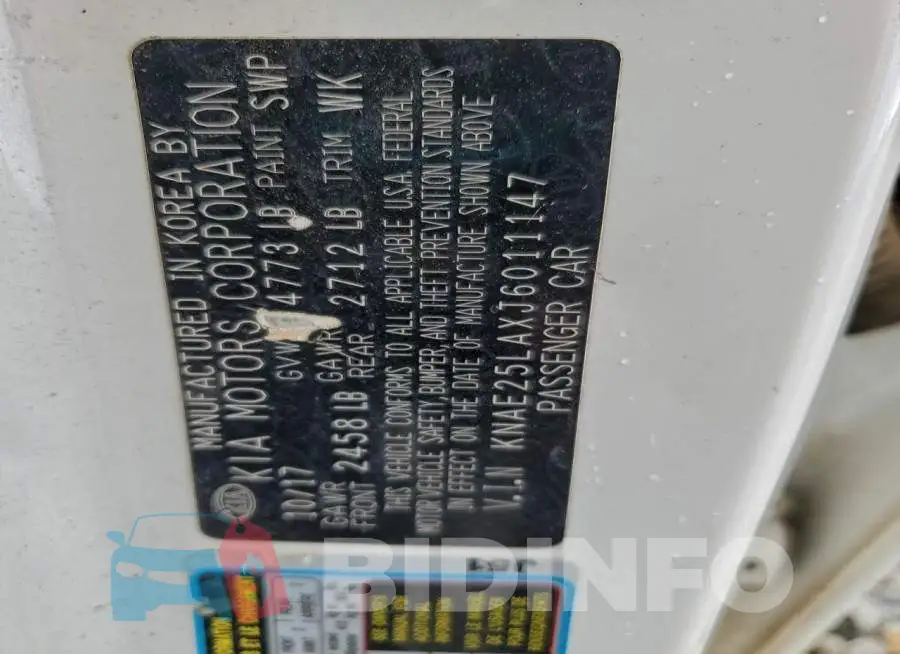 KNAE25LAXJ6011147 Photo# 12