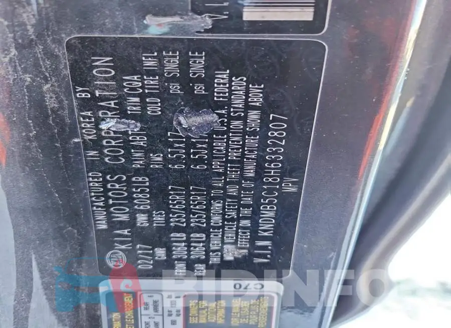 KNDMB5C18H6332807 Photo# 13
