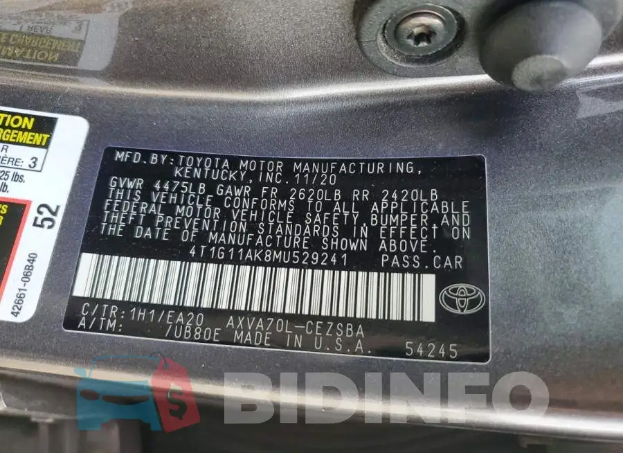 4T1G11AK8MU529241 Photo# 13