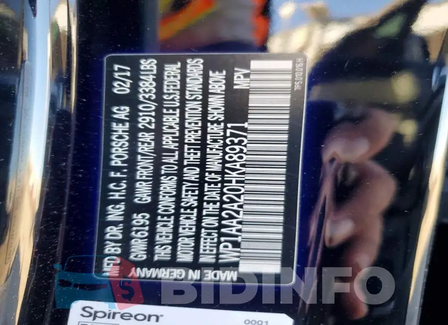 WP1AA2A20HKA89371 Photo# 14