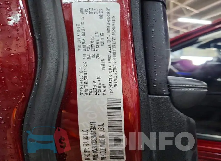 1C4RJKDG2M8198417 Photo# 13