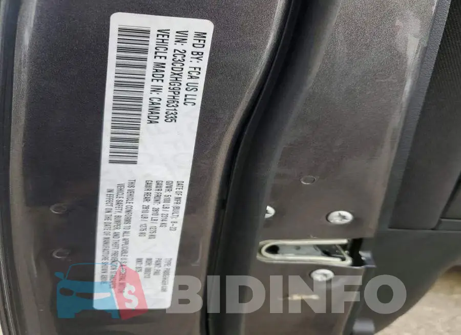 2C3CDXHG9PH631335 Photo# 13