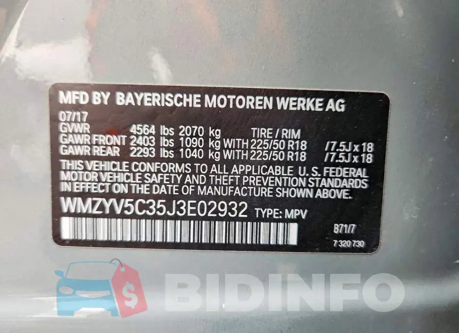 WMZYV5C35J3E02932 Photo# 12