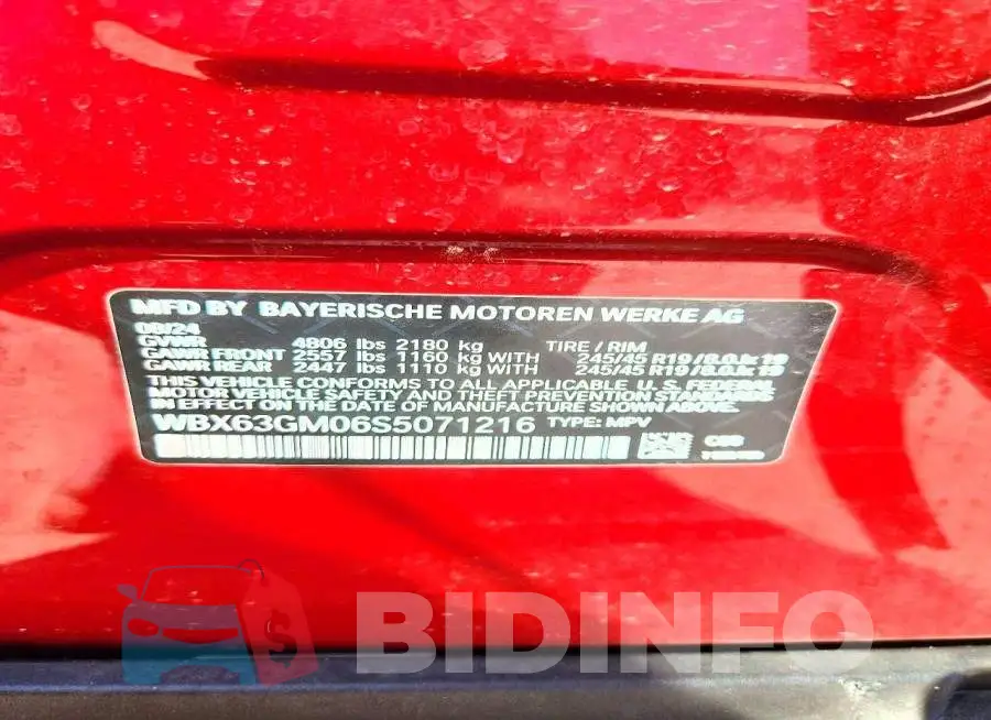 WBX63GM06S5071216 Photo# 13