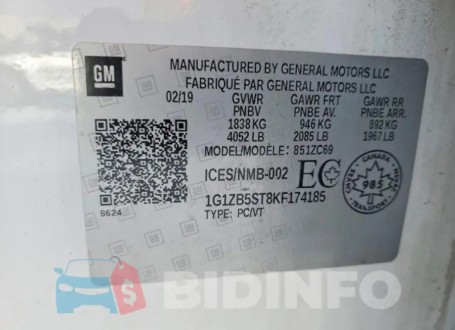 1G1ZB5ST8KF174185 Photo# 12