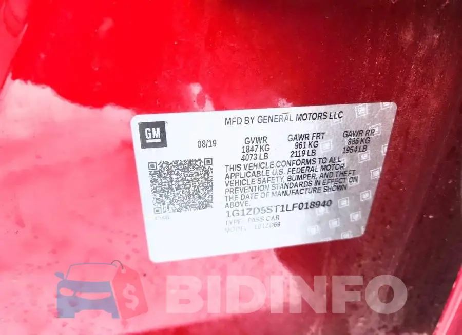1G1ZD5ST1LF018940 Photo# 12