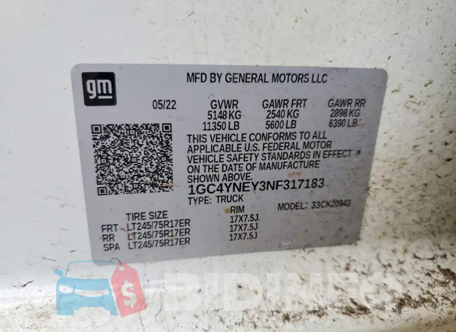 1GC4YNEY3NF317183 Photo# 12
