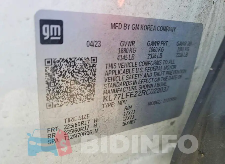 KL77LFE22RC028037 Photo# 12