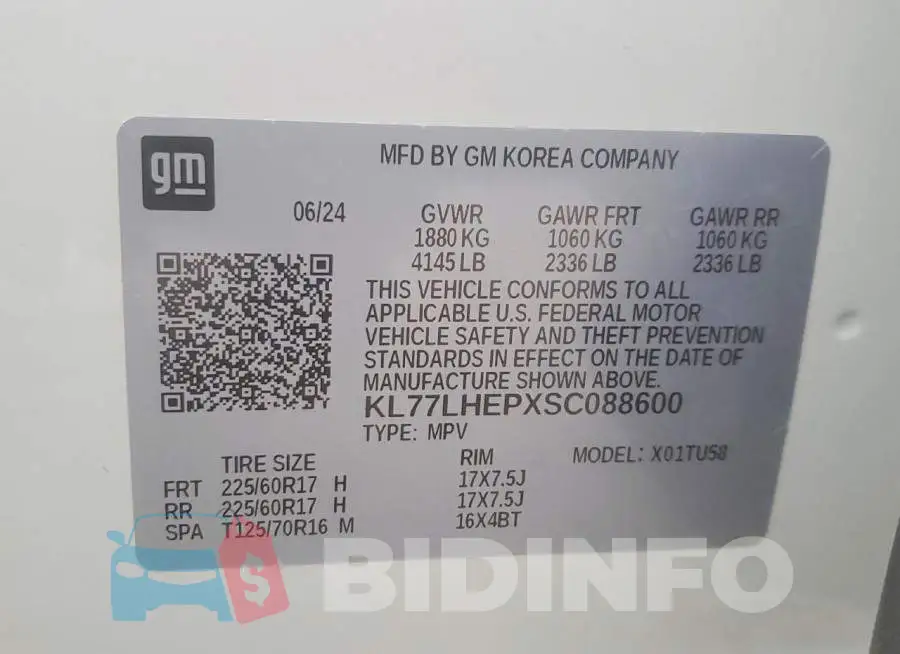 KL77LHEPXSC088600 Photo# 13