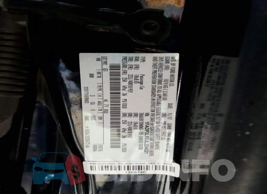 1FADP3L9XJL224021 Photo# 12