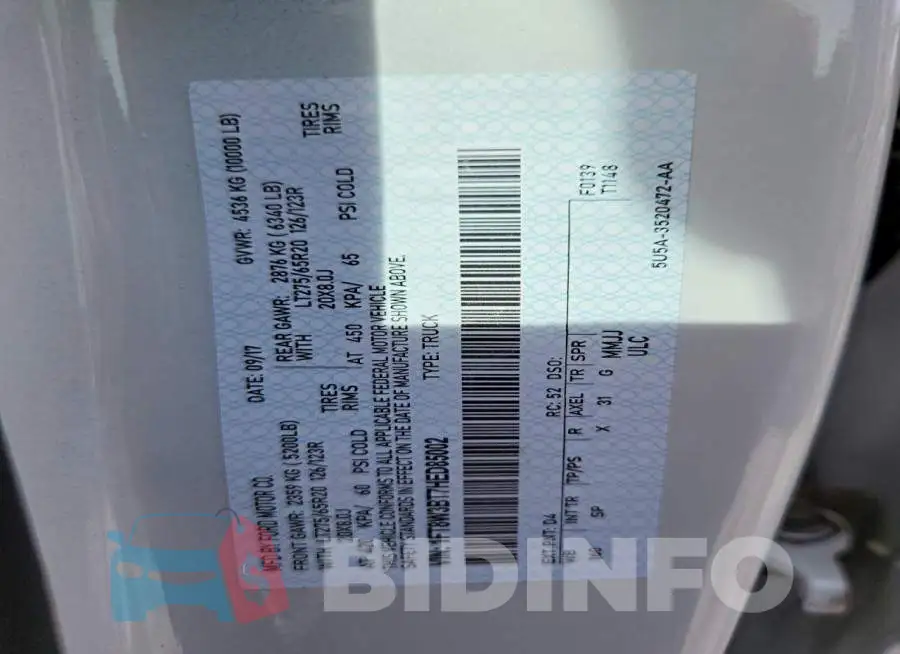 1FT8W3BT7HEF16008 Photo# 12