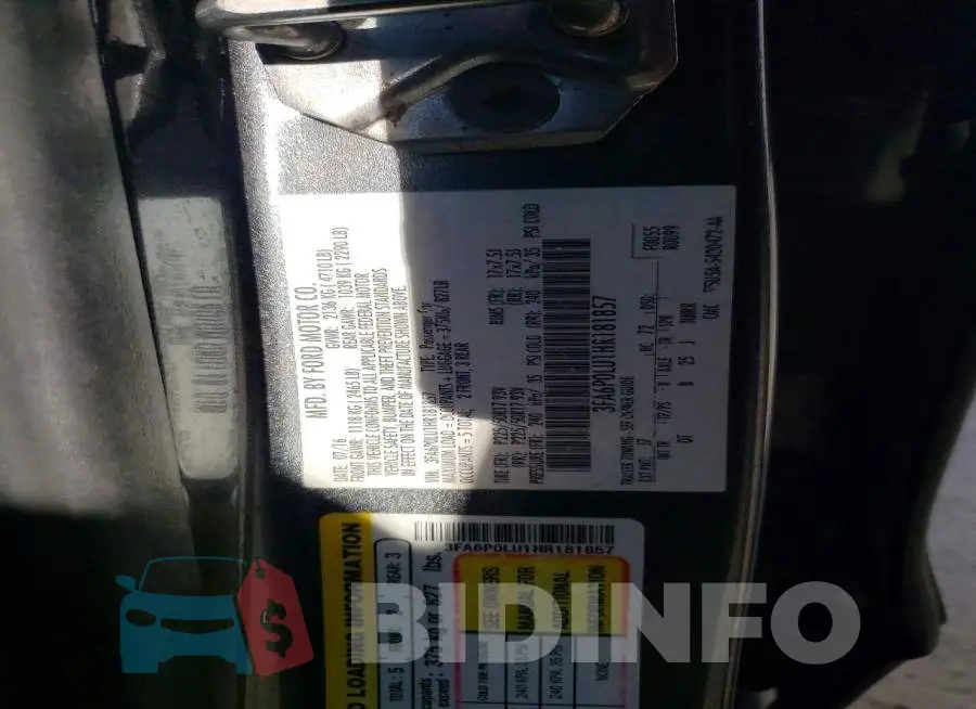 3FA6P0LU1HR181857 Photo# 12