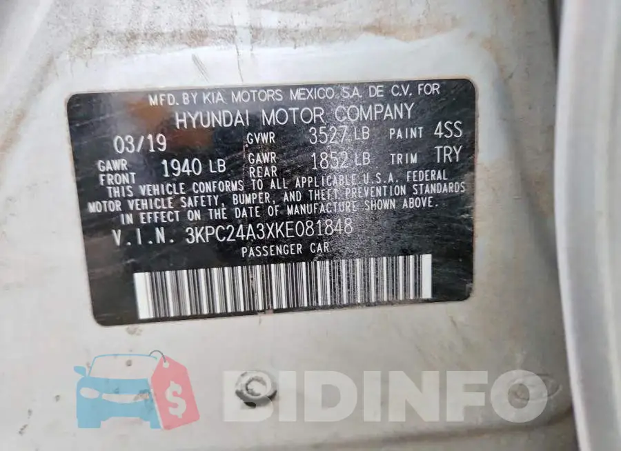 3KPC24A3XKE081848 Photo# 12