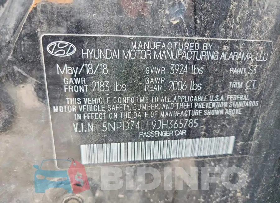 5NPD74LF9JH365785 Photo# 12