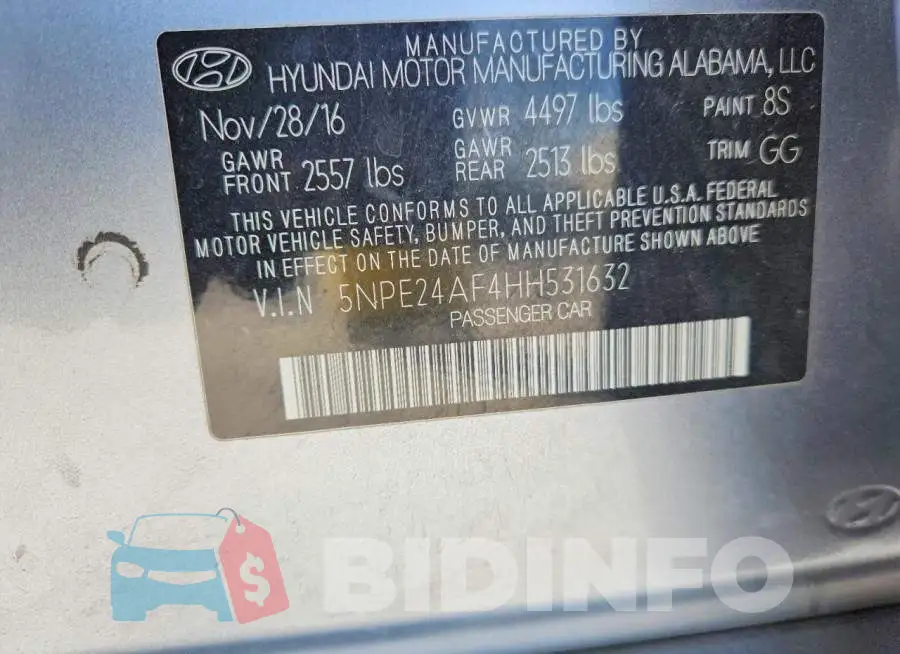5NPE24AF4HH531632 Photo# 13