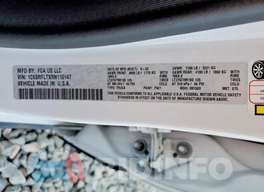 1C6SRFLTXRN110147 Photo# 12