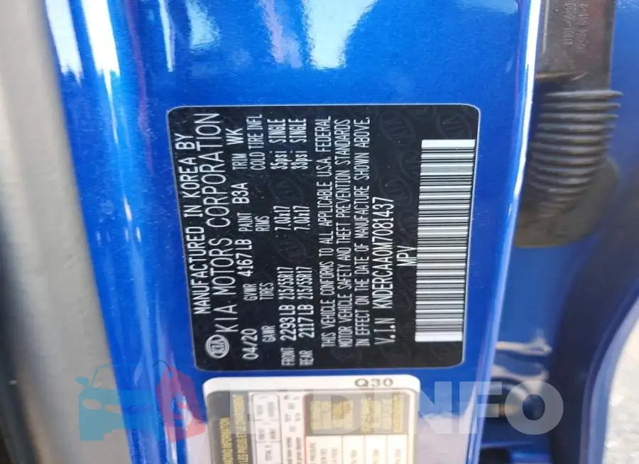 KNDERCAA0M7081437 Photo# 13