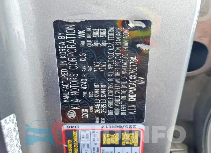 KNDPMCACXK7617784 Photo# 13