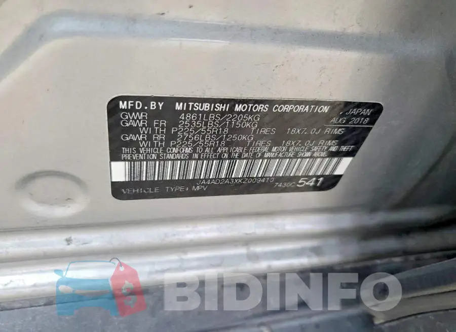 JA4AD2A3XKZ009410 Photo# 13