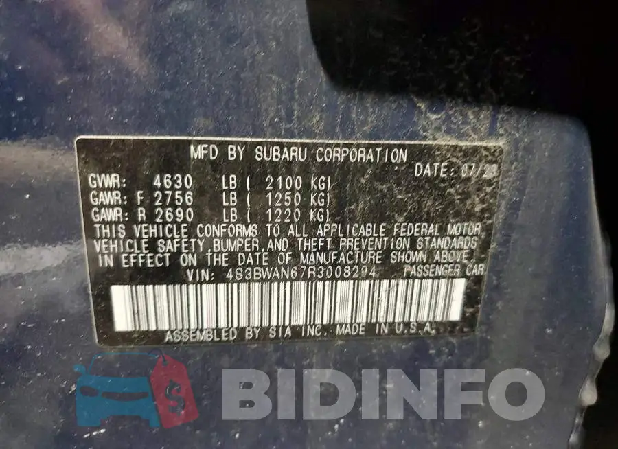 4S3BWAN67R3008294 Photo# 12