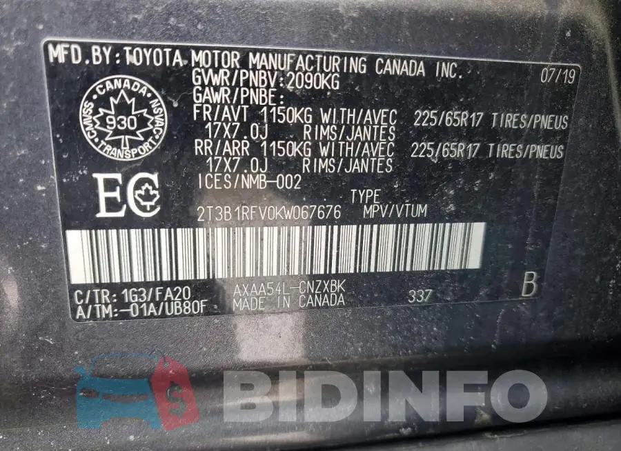 2T3B1RFV0KW067676 Photo# 13