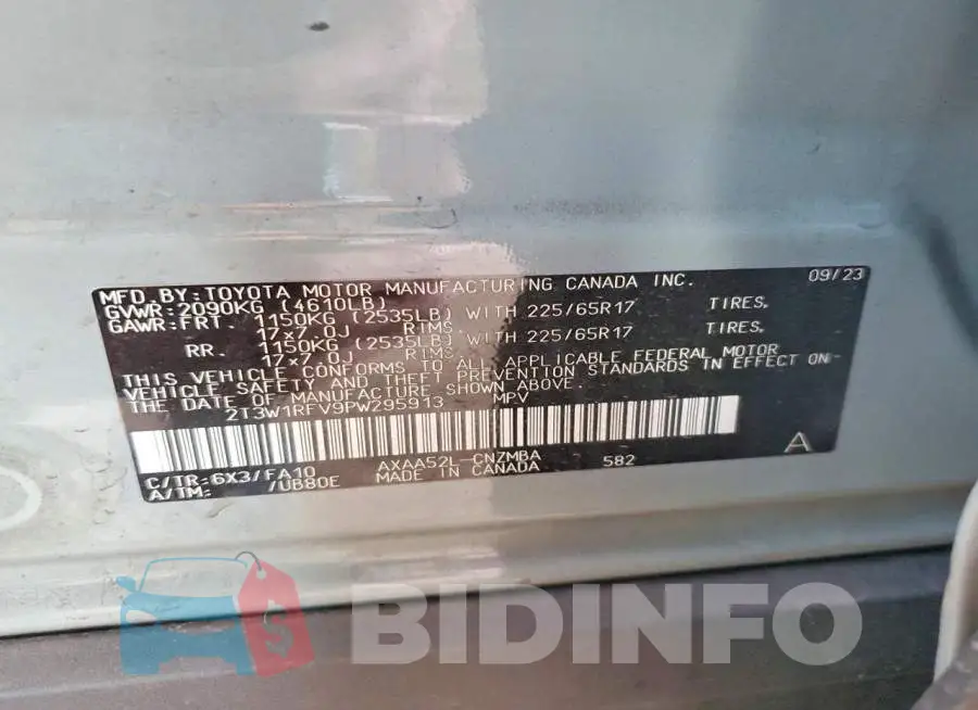 2T3W1RFV9PW295913 Photo# 14