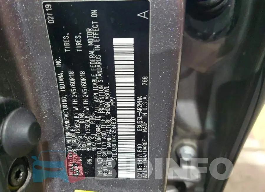 5TDJZRFH7KS584697 Photo# 13
